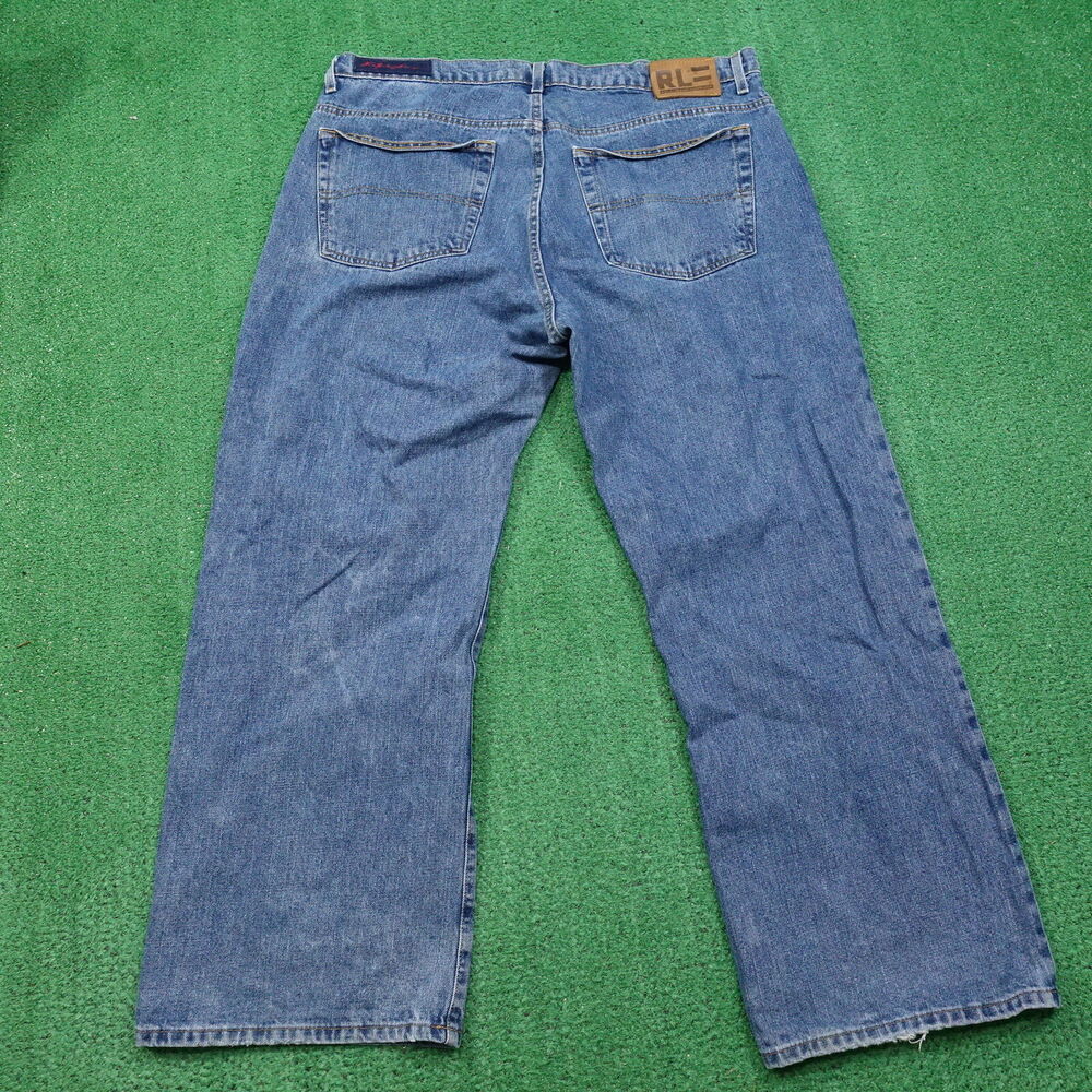 VINTAGE RALPH LAUREN POLO JEANS CO WIDE LEG BAGGY SKATER‎ JEANS MENS 38X30 - Picture 6 of 13
